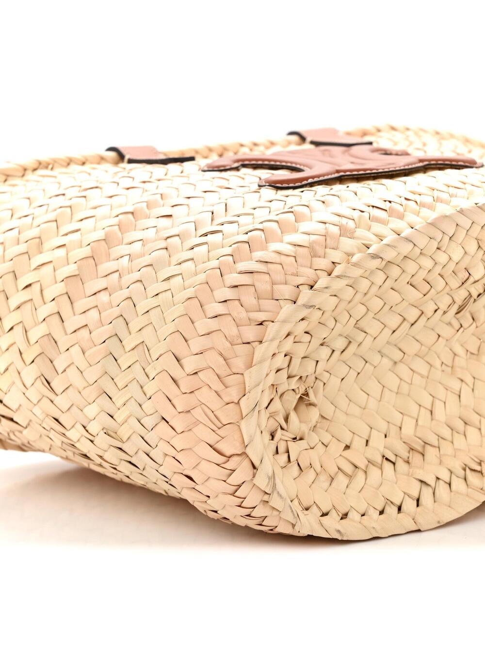 Celine Raffia Calfskin Triomphe Teen #295144C85B - Picture 7 of 8